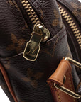 Pre-Loved Nil Crossbody Bag Monogram Coated Canvas with Gold Hardware, Brown
