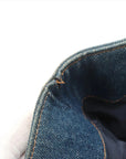 Pre-Loved CC Denim Tote Denim with Tortoise Shell Hardware, Blue