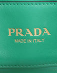Pre-Loved Symbole Tote Triangle Leather Small with Gold Hardware, Green