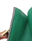 Pre-Loved Diana Bamboo Tote Leather Mini with Gold Hardware, Green