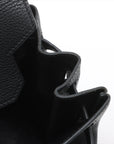 Pre-Loved Birkin Handbag Leather 30 with Palladium Hardware, Black