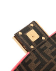 Pre-Loved Baguette Shoulder Bag Zucca Coated Canvas with Gold Hardware, Brown