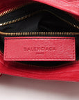 Pre-Loved Classic City Handbag Leather Mini with Gold Hardware, Pink