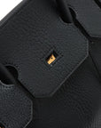 Pre-Loved Birkin Handbag Leather 35 with Gold Hardware, Black