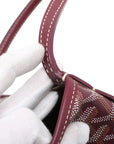 Pre-Loved Saint Louis Tote Goyardine Coated Canvas PM with Silver Hardware, Burgundy