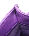 Pre-Loved Boy Shoulder Bag Quilted Leather Old Medium with Gold Hardware, Purple
