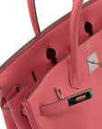 Pre-Loved Birkin Handbag Leather 30 with Palladium Hardware, Pink