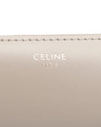 Pre-Loved Triomphe Shoulder Bag Leather Teen with Gold Hardware, Greige