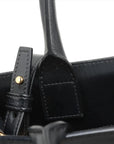 Pre-Loved Triomphe Vertical Cabas Tote Triomphe Coated Canvas Small with Gold Hardware, Beige and Black
