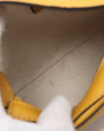 Pre-Loved Puzzle Handbag Leather Mini with Gold Hardware, Yellow, Tan, Cream