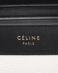 Pre-Loved Luggage Tote Leather Nano with Gold Hardware, White, Black & Beige