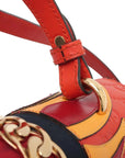 Pre-Loved Sylvie Handbag Monogram Leather Medium with Gold Hardware, Red