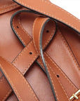 Pre-Loved Bamboo Backpack Leather Mini with Gold Hardware, Brown