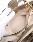 Pre-Loved Bamboo Shopper Tote Leather Medium with Gold Hardware, Champagne Gold