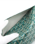 Pre-Loved Plumet Crossbody Bag Goyardine Chevron Coated Canvas with Silver Hardware, Green