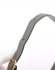 Pre-Loved Belt Bag Handbag Leather Micro with Gold Hardware, Grey