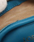 Pre-Loved Amazona Handbag Leather Small with Gold Hardware, Blue