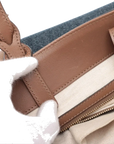 Pre-Loved Craft Tote Denim with Gold Hardware, Blue