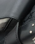 Pre-Loved Horsebit Chain Clutch Clutch Monogram Coated Canvas with Silver Hardware, Black