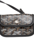 Pre-Loved Anjou Mini Tote Goyardine Chevron Coated Canvas Mini, Black/Tan