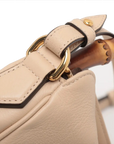 Pre-Loved Diana Bamboo Shoulder Bag Leather Medium with Gold Hardware, Beige