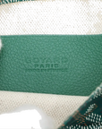 Pre-Loved Plumet Crossbody Bag Goyardine Chevron Coated Canvas with Silver Hardware, Green