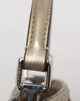 Pre-Loved Peekaboo Handbag Leather Mini with Silver Hardware, Gold
