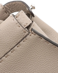 Pre-Loved Peekaboo Selleria Handbag Leather with Silver Hardware, Taupe