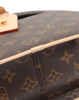 Pre-Loved Petite Boite Chapeau Handbag Monogram Coated Canvas PM with Gold Hardware, Brown