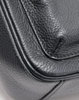 Pre-Loved Hit the Road Crossbody Bag Leather with Silver Hardware, Black