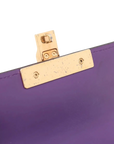 Pre-Loved Padlock Shoulder Bag Monogram Leather Mini with Gold Hardware, Purple