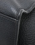 Pre-Loved Big Bag Tote Leather Small with Silver Hardware, Black