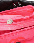 Pre-Loved Cambon Ligne Tote Quilted Leather Large with Silver Hardware, Black