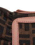 Pre-Loved Mia Shoulder Bag Zucca Coated Canvas with Gold Hardware, Brown
