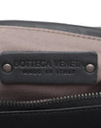 Pre-Loved Intrecciato Boston Duffle Duffle Bag Intrecciato Leather Large with Aged Silver Hardware, Black