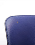 Pre-Loved Trapeze Handbag Leather Medium with Gold Hardware, Blue