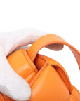 Pre-Loved Padded Cassette Crossbody Bag Intrecciato Leather with Gold Hardware, Orange