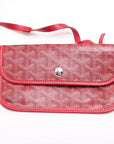 Pre-Loved Saint Louis Tote Goyardine Coated Canvas PM with Silver Hardware, Red