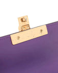 Pre-Loved Padlock Shoulder Bag Monogram Leather Mini with Gold Hardware, Purple