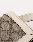 Pre-Loved Queen Margaret Shoulder Bag Monogram Canvas Coated with Aged Gold Hardware Medium, Beige Ebony with Ivory Trim