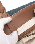 Pre-Loved Craft Tote Denim with Gold Hardware, Blue