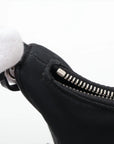 Pre-Loved Re-Edition 2005 Shoulder Bag Re-Nylon with Silver Hardware, Black
