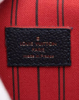 Pre-Loved Pochette Métis Crossbody Bag Monogram Leather with Gold Hardware, Navy Blue