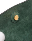 Pre-Loved Belt Bag Handbag Leather Micro with Gold Hardware, Green