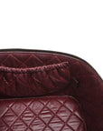 Pre-Loved Vanity Case Handbag Quilted Leather with Gold Hardware, Black