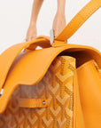 Pre-Loved Saïgon Handbag Goyardine Coated Canvas Mini with Silver Hardware, Yellow