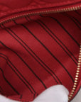 Pre-Loved Mazarine Handbag Monogram Leather MM with Gold Hardware, Red
