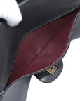 Pre-Loved Classic Double Flap Shoulder Bag Quilted Leather Jumbo with Gold Hardware, Black
