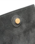 Pre-Loved Belt Bag Handbag Leather Micro with Gold Hardware, Gray