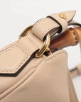 Pre-Loved Diana Bamboo Shoulder Bag Leather Medium with Gold Hardware, Beige